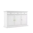 Tvilum, credenza con 3 ante e 3 cassetti, bianca