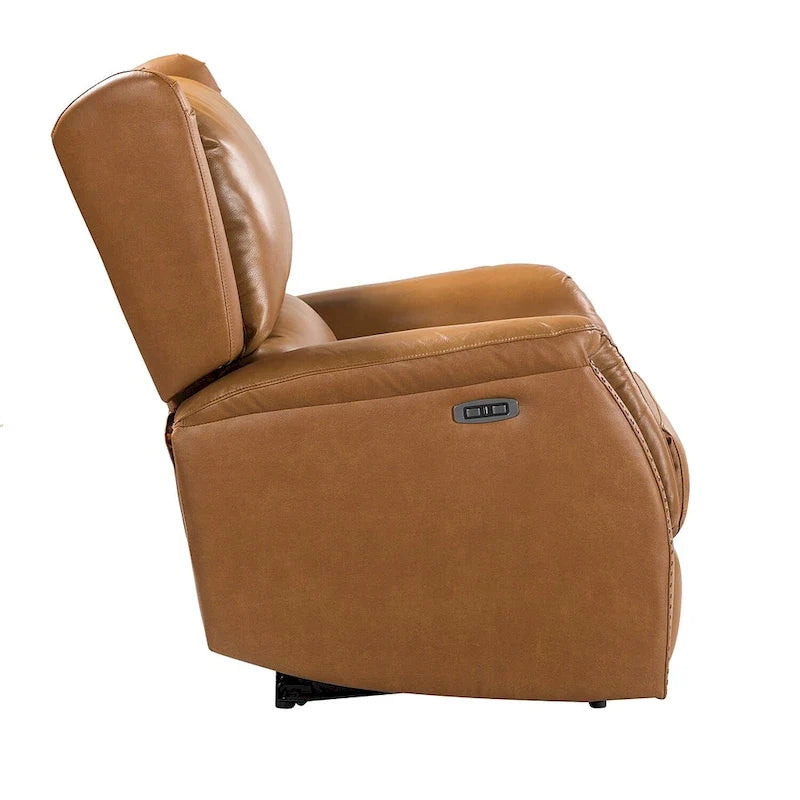 Eduardo elektrischer Relaxsessel aus echtem Leder mit USB-Anschluss, 2er-Set