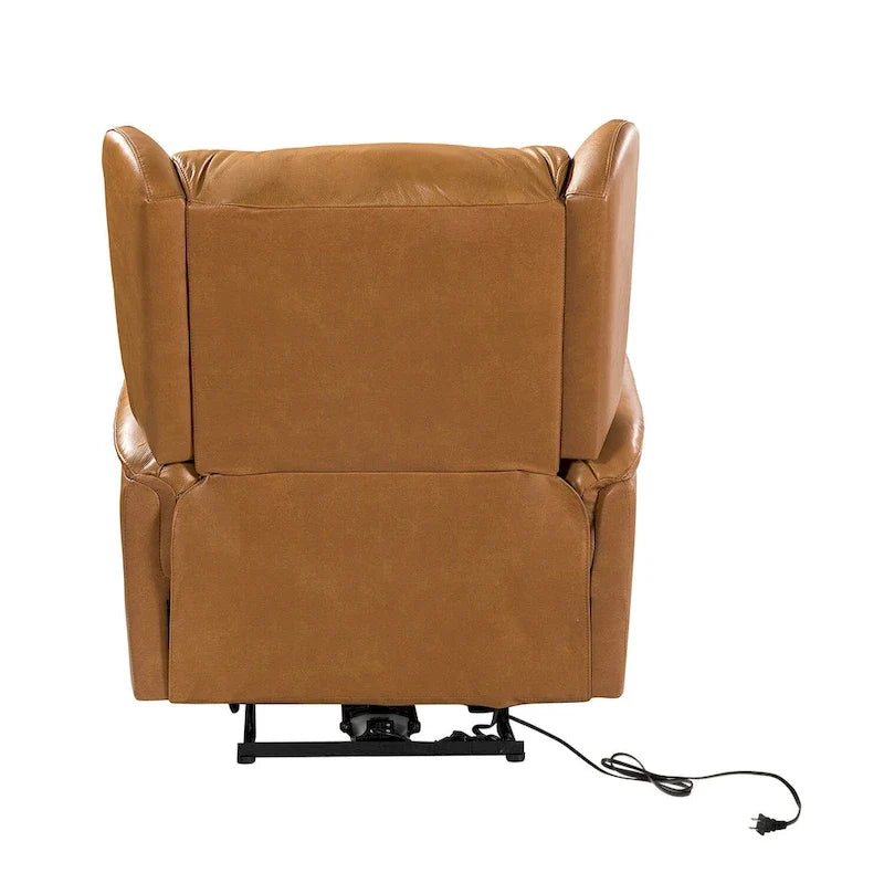 Eduardo elektrischer Relaxsessel aus echtem Leder mit USB-Anschluss, 2er-Set