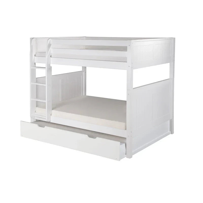 Camaflexi stapelbed in Full-over-Full-formaat met Twin-uitschuifbed - hoofdbord met panelen