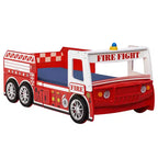 GDFStudio Juna Einzelbett-Feuerwehrbett mit LED-Beleuchtung