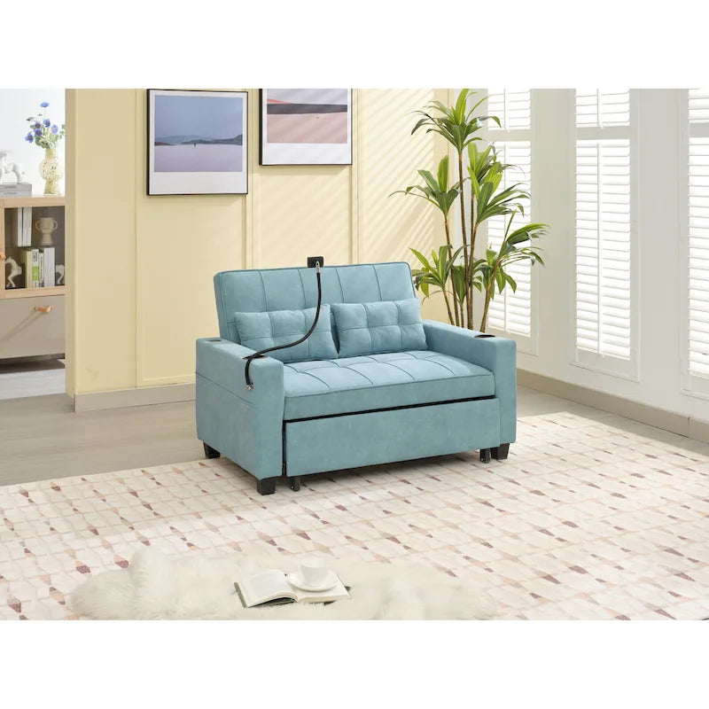 Divano letto trasformabile 3-in-1 estraibile con porte USB