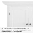 Tall Corner Storage Cabinet with 8 Doors and 4 Shelves