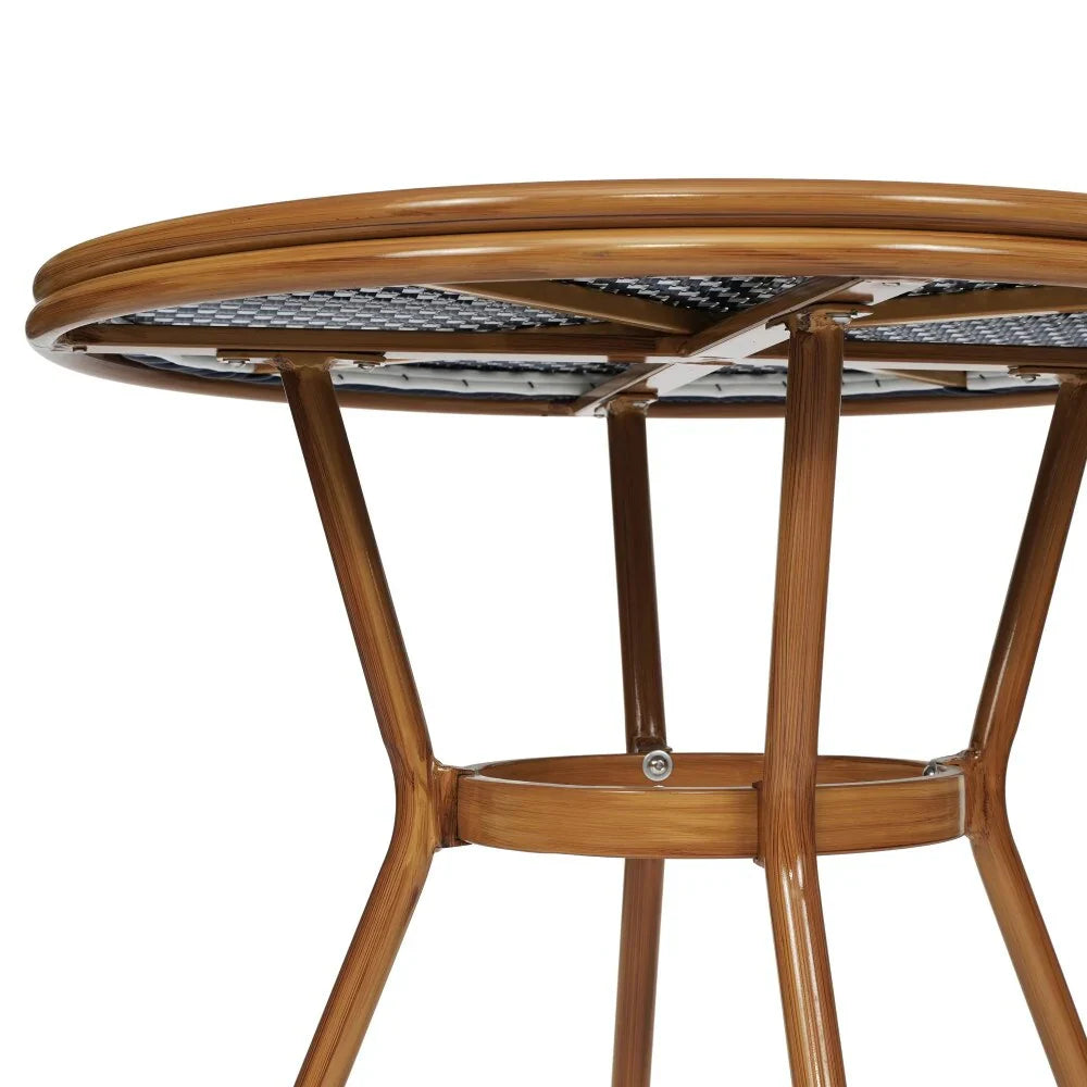 Commerciële bistroset voor binnen en buiten met tafel en vier stoelen