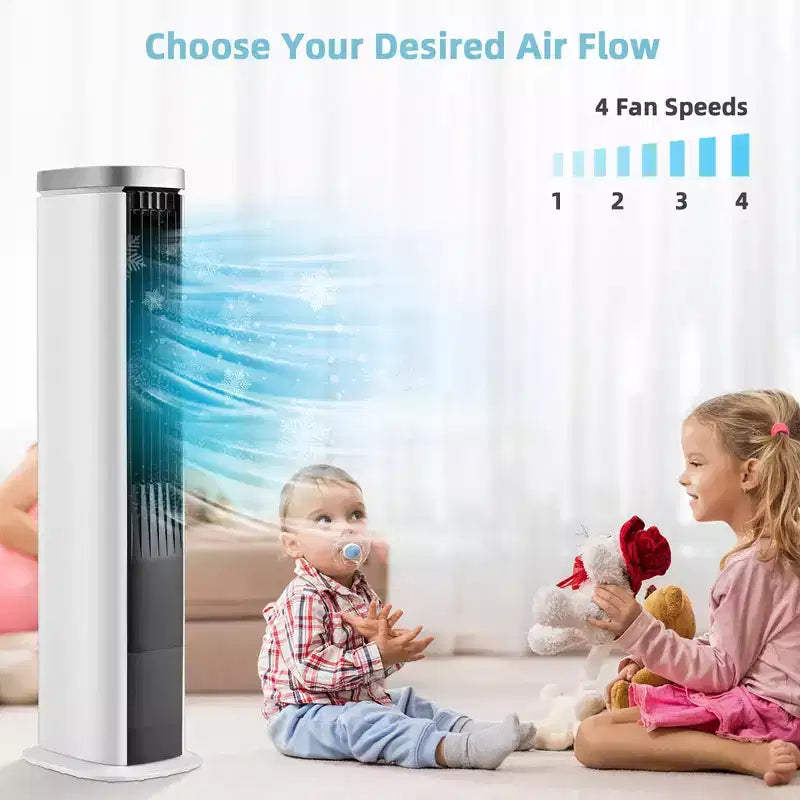 Costway 3-u-1 prijenosni isparavajući rashladni uređaj i 40' visoki ventilator rashladnog tornja bez lopatica s timerom