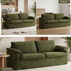 Sufan loveseat Dyonery 86 Cloud, sedil fond u mħaded wesgħin għall-dirgħajn, qafas b'saħħtu, disinn ergonomiku li jieħu n-nifs
