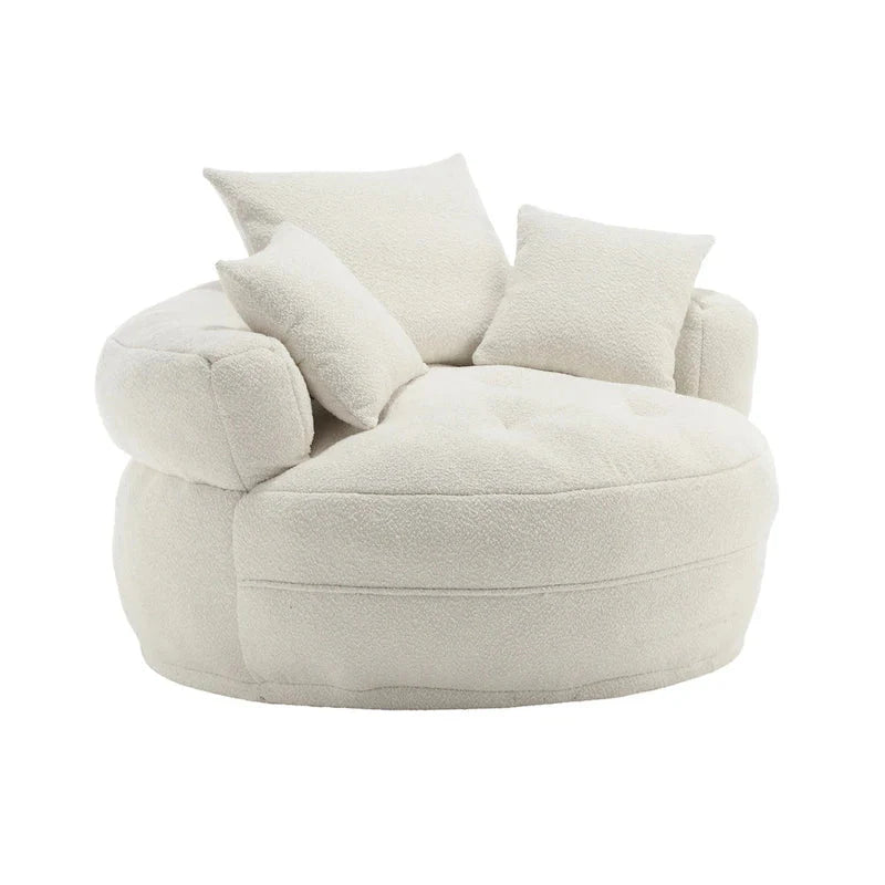 Poltrona relax rotonda – bianca/blu/grigia/gialla/arancione/rosa scuro/blu navy/verde, posto singolo e matrimoniale