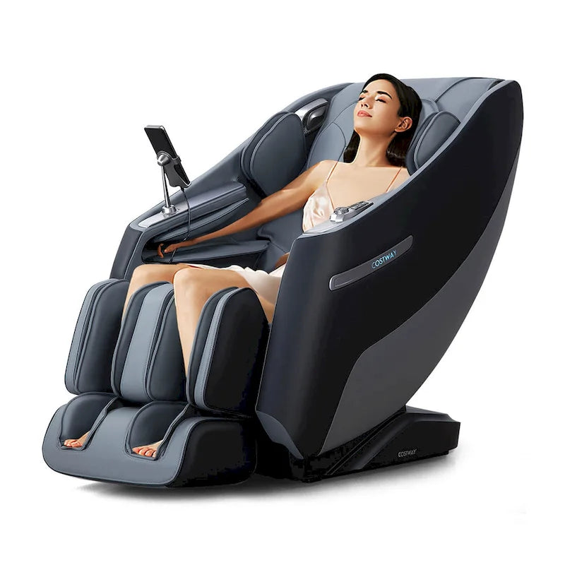 Poltrona massaggiante integrale Costway Zero Gravity con binario SL e supporto lombare