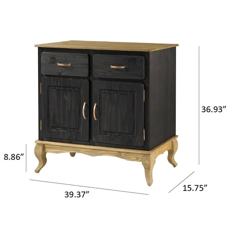Groene houten buffetkast