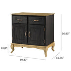 Groene houten buffetkast