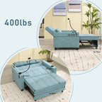 3-in-1-Schlafsofa zum Ausziehen und Umwandeln mit USB-Anschlüssen