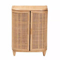 bali & pari Yanka natuurlijke rotan opbergkast, naturel: handgemaakt, 2 planken, bohemian design