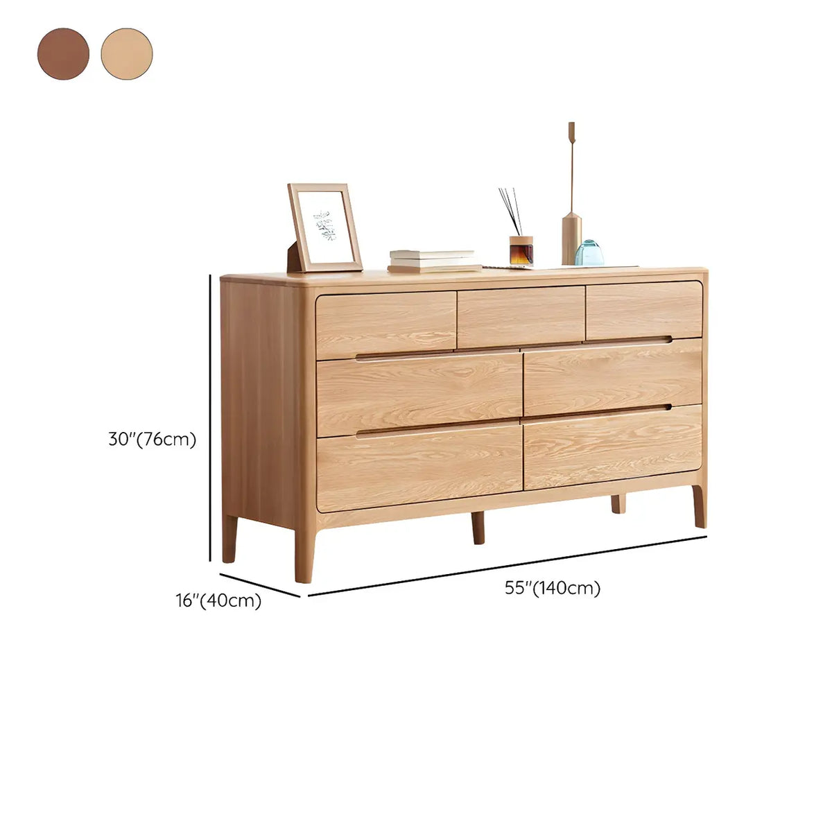Dresser Doppju Tradizzjonali tal-Injam tal-Ballut Naturali għall-Kamra tas-Sodda