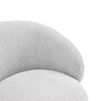 Spruce&Spring Upholstered Swivel Accent Barrel Chair with Wood Base