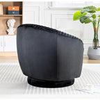 Small Milvo Velvet Swivel Barrel Chair