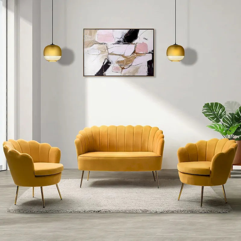 Set da soggiorno Xabier da 52 pollici, 3 pezzi, di HULALA HOME
