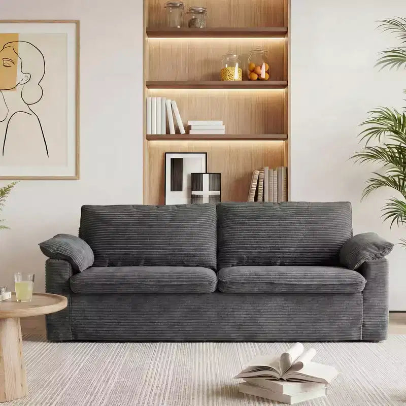 Sufan loveseat Dyonery 86 Cloud, sedil fond u mħaded wesgħin għall-dirgħajn, qafas b'saħħtu, disinn ergonomiku li jieħu n-nifs