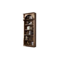 94 traditionele hoge houten boekenkast met opbergruimte, Stratton-collectie, bruin - Martin Furniture
