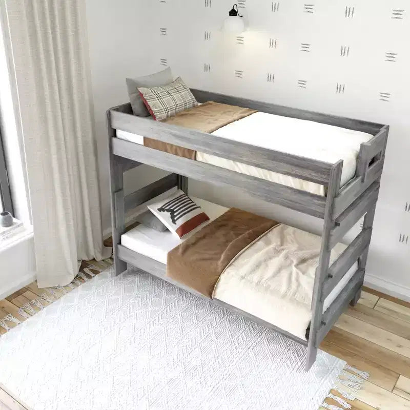 Plank+Beam Etagenbett aus Massivholz im Landhausstil, Twin über Twin, für Erwachsene