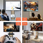 TV-Ständer für 32–75-Zoll-Fernseher, höhenverstellbarer mobiler TV-Wagen mit Schublade und Rollen für Wohnzimmer, Schlafzimmer und Büro – ModernLuxe