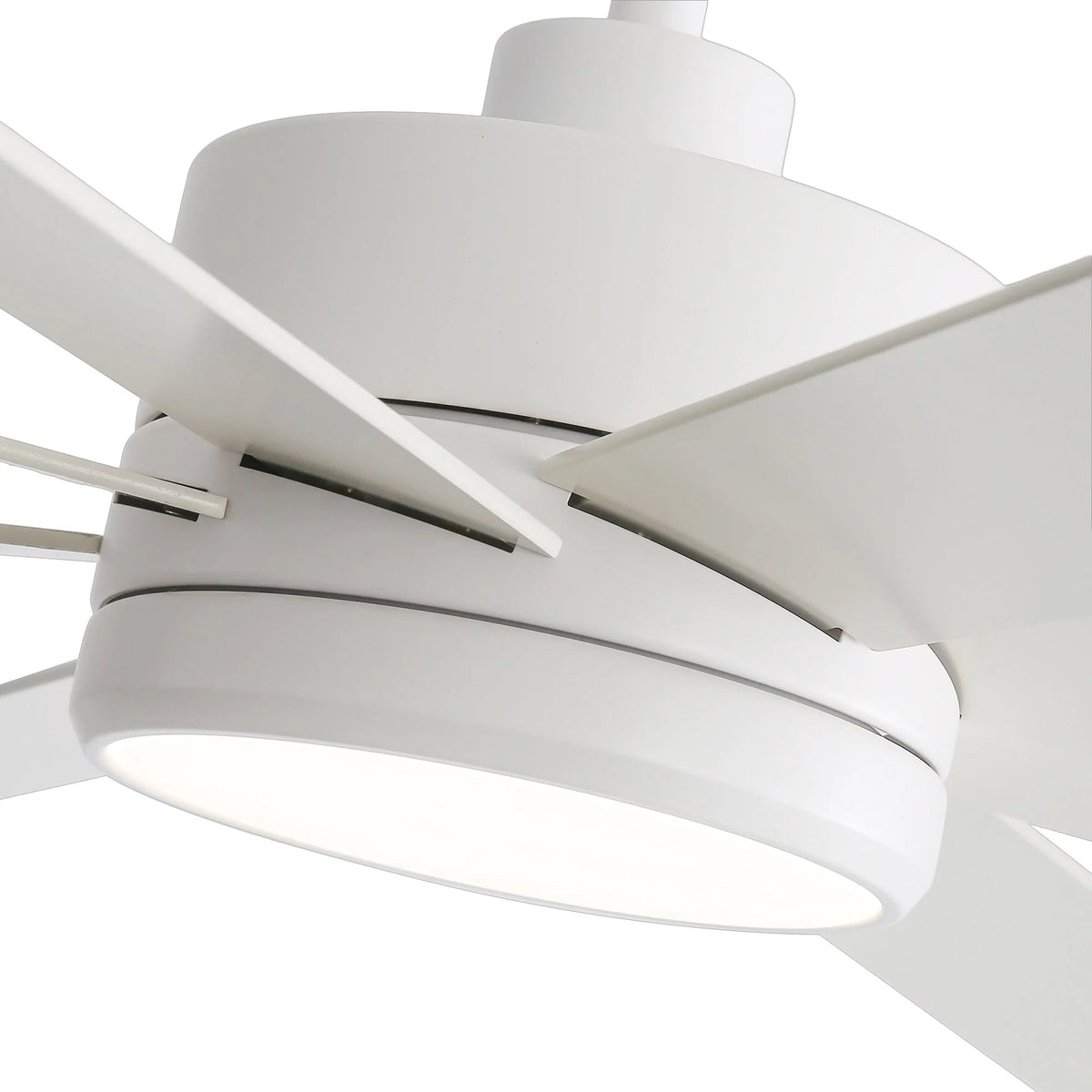 65 Inch 8-Blade Black LED Ceiling Fan with Light and Remote