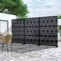Paraventu tal-azzar galvanizzat iswed Star 01 183x120x40cm