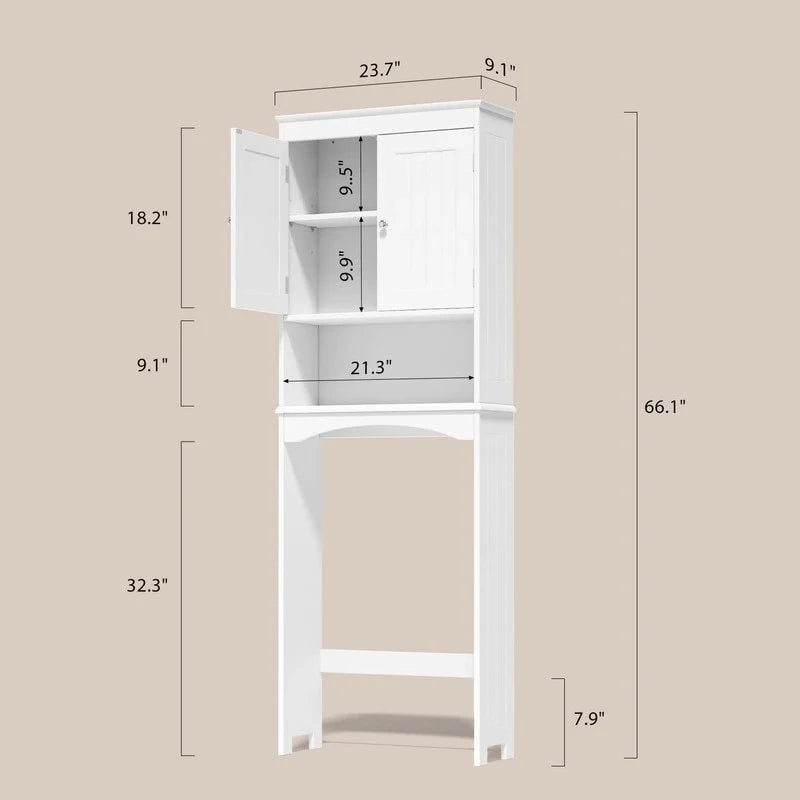 Opbergkast voor de badkamer, toilet- en badkamerkast, badkamerplank boven het toilet, ruimtebesparend toilet