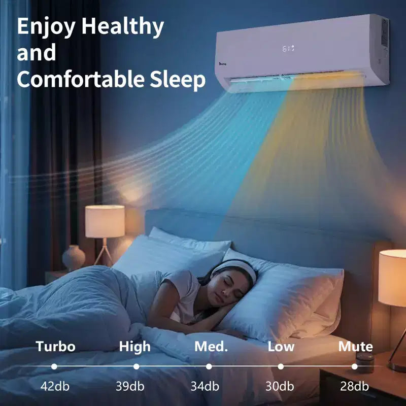 Karl Home 3-zone 28000 BTU 20 SEER2 mini-splitairconditioner met warmtepomp (9K+9K+18K)