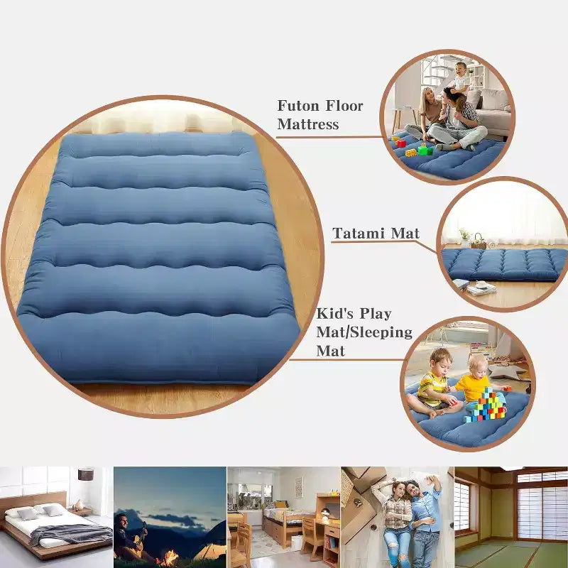 Japanski futon madrac, sklopiva podna prostirka za spavanje, tatami prostirka za dom i kampiranje, madrac za kampiranje