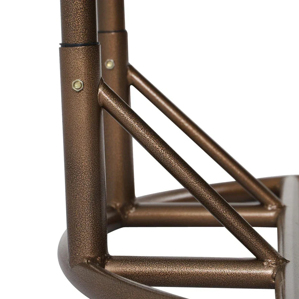 LeisureMod hängender Doppelsitz-Eierstuhl mit Gestell – Outdoor-/Indoor-Hängesessel aus Rattan-Geflecht für Terrasse, Schaukel und Hängeliege mit Polstern