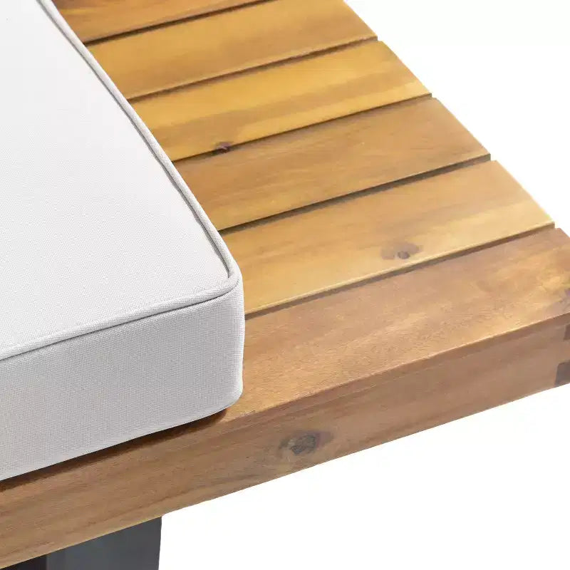 L-oblikovani garniturni set za vanjski prostor, set za opuštanje na terasi, set vrtnih sjedala za druženje sa stolićem i vodootpornim jastukom - ModernLuxe