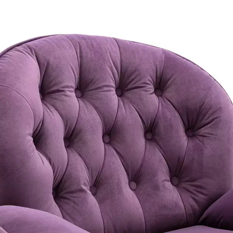 Okak fluwelen fauteuil met voetenbankje, moderne armloze woonkamerstoel in mid-centurystijl, zachte comfortabele stoel om tv te kijken en te gamen