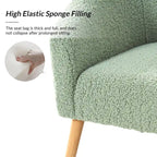 Sheila moderner 30 W Bouclé-Sessel mit Beinen aus Massivholz, 2er-Set von HULALA HOME