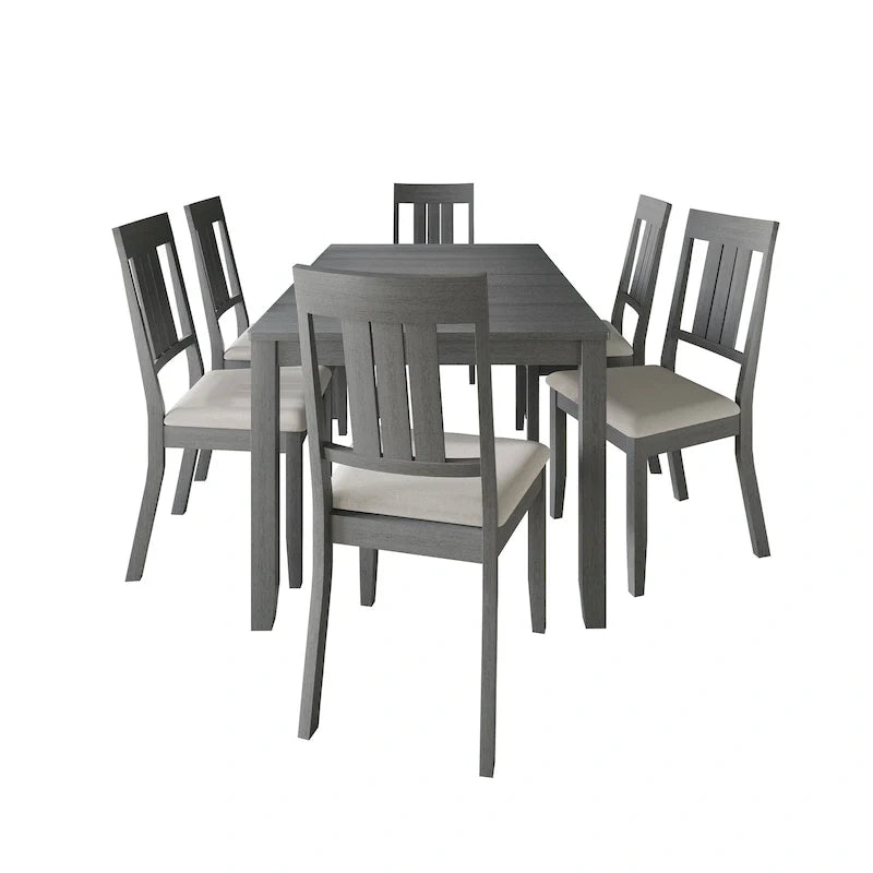Set da pranzo in legno Classic CraftPorch da 7 pezzi