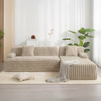 Modularna kutna sofa Cloud, moderna tapecirana sofa s 2 ukrasna jastuka, slobodno kombinirajuća modularna sofa u obliku slova L