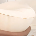 Sedia a dondolo imbottita in stile scandinavo con pouf opzionale