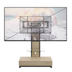 TV-Ständer für 32–75-Zoll-Fernseher, höhenverstellbarer mobiler TV-Wagen mit Schublade und Rollen für Wohnzimmer, Schlafzimmer und Büro – ModernLuxe