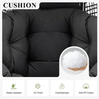 Sedia a uovo da interno FINCATI, sedia a uovo da esterno da 440 libbre, sedia a uovo oversize con pouf, sedia a uovo di lusso e confortevole con poggiapiedi