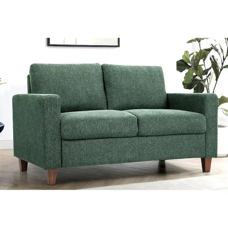 Divanetto moderno di metà secolo Miles, divano a 2 posti con cuscini dello schienale reversibili, grande