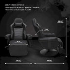 Gaming Recliner - Reclining Gaming Chair with Footrest