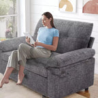 Dyonery 3-in-1-Schlafsofa, ausziehbares Schlafsofa mit verstellbarer Rückenlehne