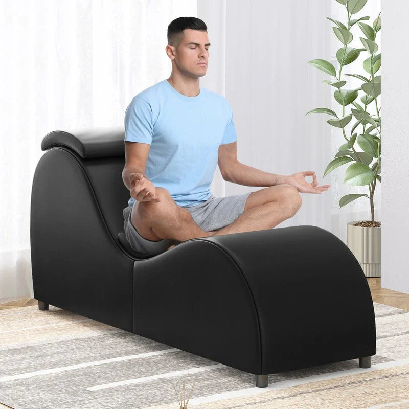 Mixoy yogastoel voor binnen, gebogen yogochaises-lounge voor volwassenen om te stretchen, sporten en ontspannen