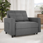 3-in-1-Schlafsofa mit verstellbarer Rückenlehne, ausziehbarer Sessel, umwandelbares Klappbett fürs Wohnzimmer