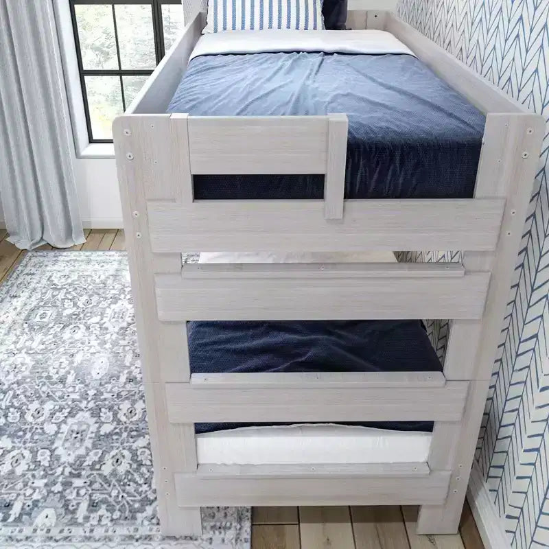 Plank+Beam Etagenbett aus Massivholz im Landhausstil, Twin über Twin, für Erwachsene