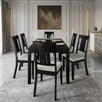 CraftPorch klassisches 7-teiliges Esszimmer-Set aus Holz