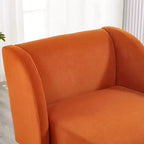 Moderne fluwelen chaise longue, gestoffeerde chaise longue met gebogen armleuning, slaapbank voor slaapkamer, kantoor of woonkamer