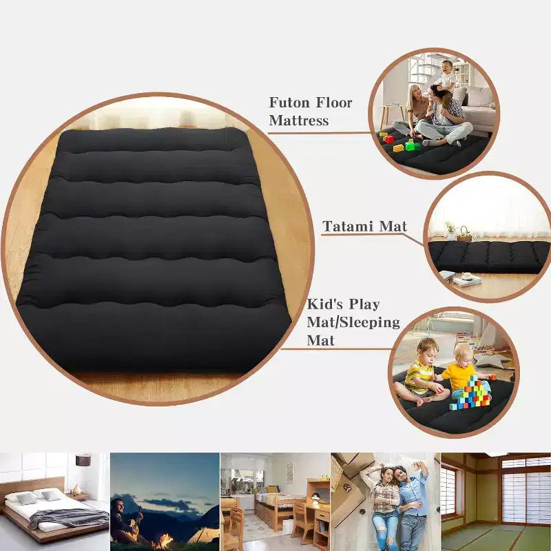 Japanski futon madrac, sklopiva podna prostirka za spavanje, tatami prostirka za dom i kampiranje, madrac za kampiranje