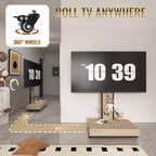 TV-Ständer für 32–75-Zoll-Fernseher, höhenverstellbarer mobiler TV-Wagen mit Schublade und Rollen für Wohnzimmer, Schlafzimmer und Büro – ModernLuxe