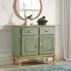 Groene houten buffetkast