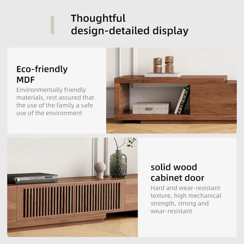 Moderner ausziehbarer und erweiterbarer TV-Schrank mit 4 Schubladen, für Fernseher bis 103 Zoll – 78,54 T × 15,74 B × 13,78 H